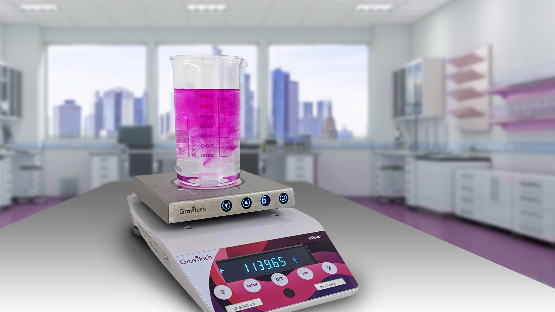 Dekoratives Headerbild der Rührwaage im Labor